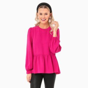 Tuckernuck Pomander Place Fuchsia Blouse M